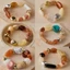 Vòng tay đính cườm PYCOU, Vòng tay Boho nhiều màu Acrylic, Hạt không đều Nhẹ Boho Sang trọng Vòng tay đàn hồi Trang sức