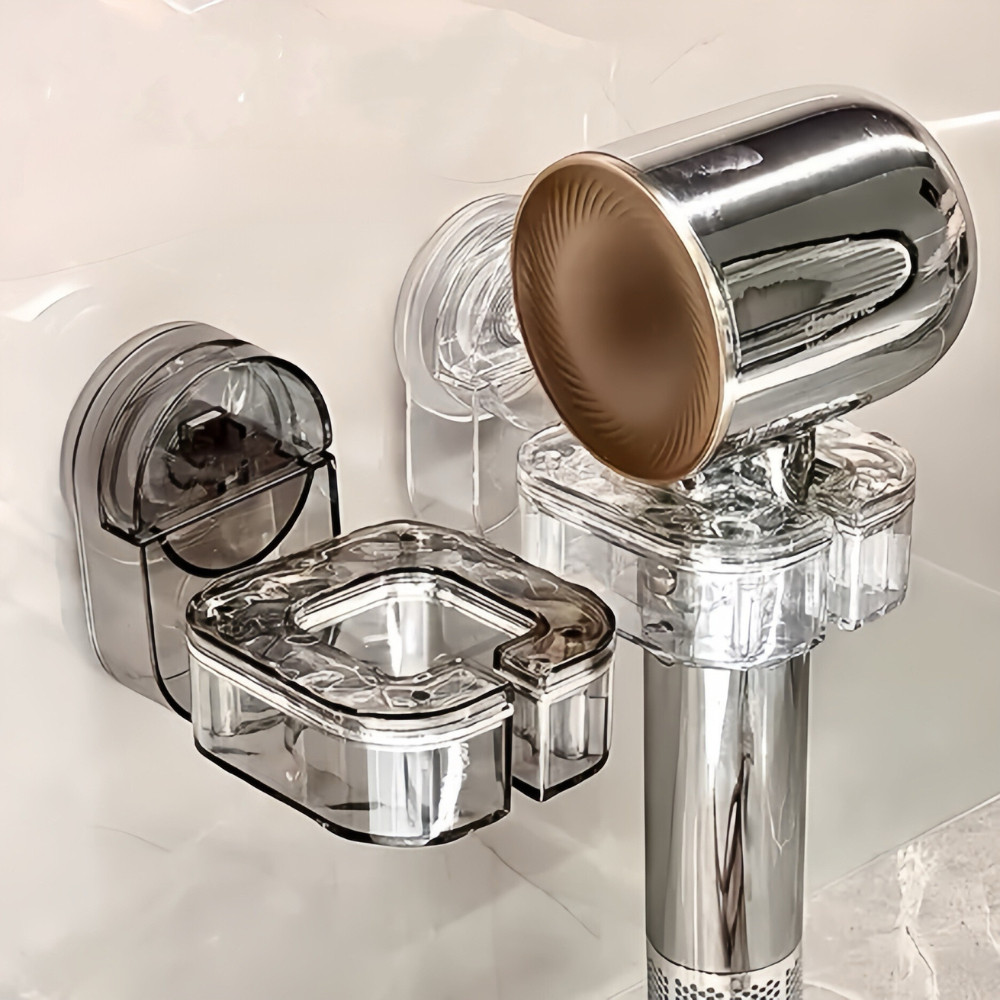 Giá Đỡ Máy Sấy Tóc HomeMate Xoay 360° Dán Tường Không Khoan, Kệ Treo Máy Sấy Có Cốc Hút Siêu Chắc Chịu Lực 15KG