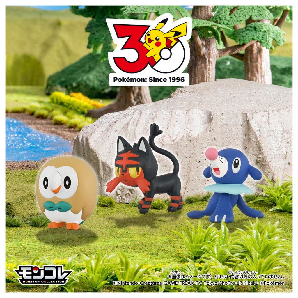 TAKARA TOMY Pokémon 30th Anniversary Moncolle Starter 3-Figure SetDirect From Japan