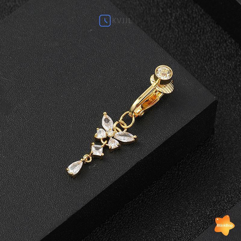 [KvJJL-t] Giả Bụng Bướm Giả Bụng Xuyên Bướm Kẹp Trên rốn Rốn Giả Cướp Biển Bướm Sụn Bông Tai Kẹp Cơ Thể Xuyên Trang Trí Mới