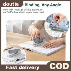 Máy bấm quay doutie cho giấy dài Xoay 360 độ 24 6 Kim bấm Tiết kiệm lao động tiện dụng cho học sinh văn phòng và học sinh VN