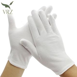 VRZ 1 Cặp Mới Full Ngón Nam Nữ Nghi Thức Găng Tay Cotton Trắng Bồi Bàn / Lái Xe / Trang Sức / Găng Tay Công Nhân Găng Tay Hấp Thụ Mồ Hôi HOT