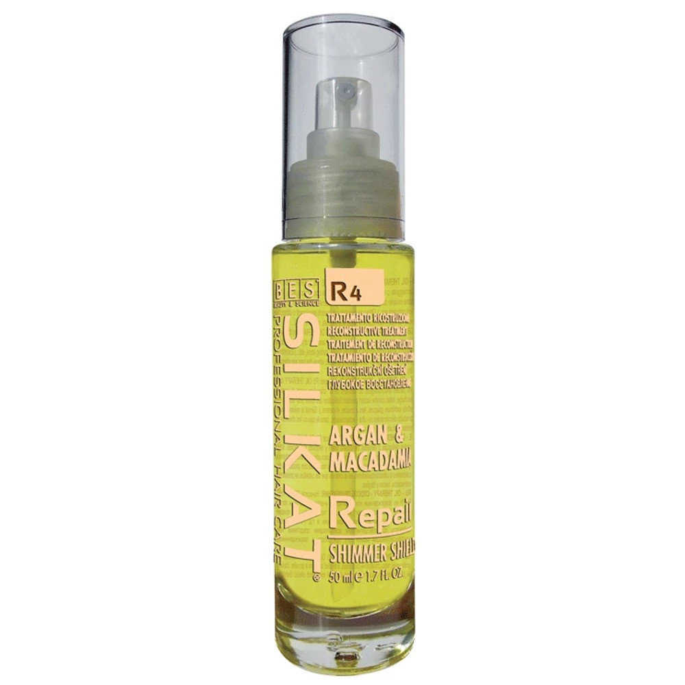 Tinh dầu xịt dưỡng Argan & Macadamia Bes Hergen Silkat Repair R4 Shimmer Shield 100ml [ MK ]