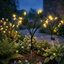Đèn LED năng lượng mặt trời DONOVANQQ, Đèn chiếu sáng hình ngôi sao phát sáng nhấp nháy mềm chạy bằng năng lượng mặt trời, Thiết kế cổ phần mặt đất phong cách đom đóm chống nước bền bỉ Đèn sân hiên