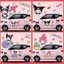 Hoạt Hình Hoạt Hình Kuromi Xe Miếng Dán Giai Điệu Hoạt Hình Dễ Thương Sanrio Body Sticker Chống Thấm Nước