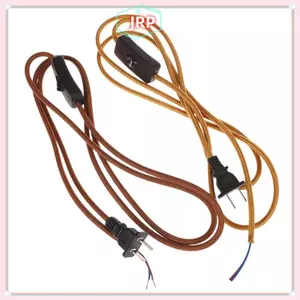 JRP 220V AC Dây Nguồn Có Cắm Công Tắc Vải Dệt Bao Mềm Dây Cáp 1,8 Mét Dây Nối Dài Cho Đèn Bàn JRP