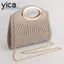 Ly hợp buổi tối YICA, Dịp tiệc Túi xách nữ quý phái, Thời trang thanh lịch xù với dây chuyền kim loại Túi dự tiệc Sự kiện trang trọng