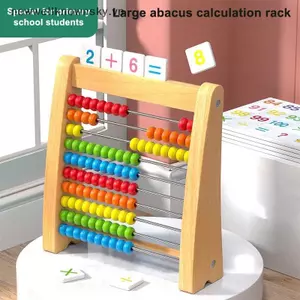Đồ chơi đếm bằng gỗ MỚI Bàn tính Giáo dục Montessori Đồ chơi toán học Trẻ em Cầu vồng Đếm hạt Bổ sung Hoạt động trừ Học tập SKY