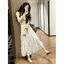 Váy voan không đều dành cho nữ mùa xuân hè 2026 cạp cao Drape Slimer Look All-Match