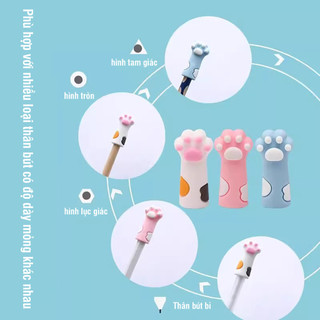 Nắp bút chì 30 cái móng vuốt mèo hoạt hình cute silicon mềm bảo vệ ngòi chì chống gãy cho học sinh