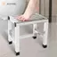 JCSYFAC Ghế tắm bằng thép không gỉ Ghế tắm cho phòng tắm Chống trượt Chống ăn mòn Ghế hạng nặng Hỗ trợ người lớn Mới