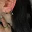 PNPIA- 1 Cặp Xu Hướng Thời Trang Sáng Bóng Zircon Vòng Bông Tai Nữ Bé Gái Tinh Tế Đơn Giản Bông Tai Cưới Phụ Kiện Trang Sức Quà Tặng