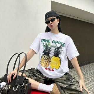 CHÍNH HÃNG - Áo Thun Trắng Form Boxy "FRUIT GARDEN COLLECTION" UNISEX BST Áo Hè Trái Cây