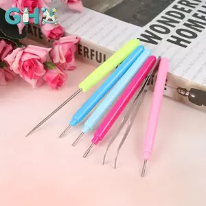 GHX 6 Cái Giấy DIY Bộ Dụng Cụ Giấy Quilling Chân Kim Có Rãnh Bút Bộ Dụng Cụ VN