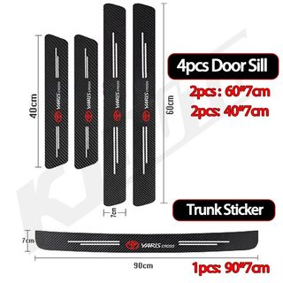 Toyota Yaris Cross Car Door Sill Protector Chống Trầy Xước Cửa Ngưỡng Thảm Scuff Tấm Cửa Tự Động Bàn Đạp Bảo Vệ Miếng Dán Cho Yaris Cross Xp210 AC200 2026 2027 2028 G V S HEV