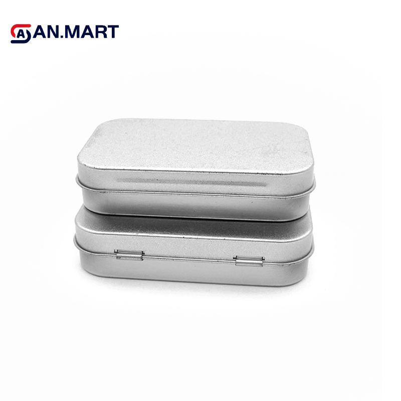AN.MART Hộp thiếc mini nắp trượt kim loại, bảo quản trang sức, thuốc, mỹ phẩm, di động, tổ chức