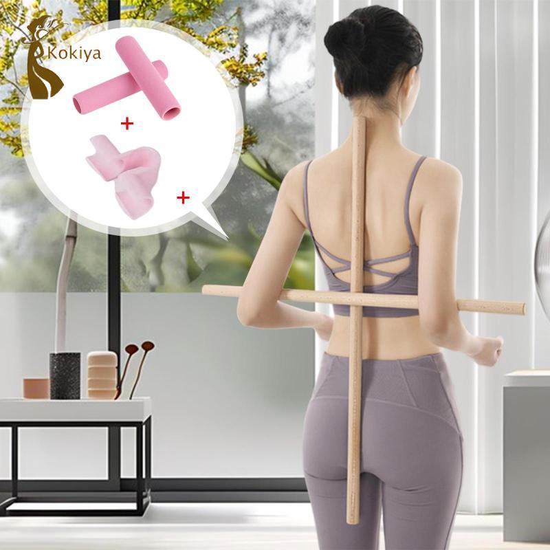 Bộ Gậy Tập Yoga Bằng Gỗ Tiện Dụng Lưng Cáng Pilates Điêu Khắc Cơ Thể Cần Tập Thể Dục Tại Nhà Tập Thể Dục
