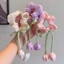 Mới Tulip Nơ Scrunchies Dành Cho Nữ Cô Gái Mềm Satin Co Giãn Dây Buộc Tóc Hoa Dễ Thương Phụ Kiện Tóc Cho Đuôi Ngựa Bun Mặc Hàng Ngày Đảng