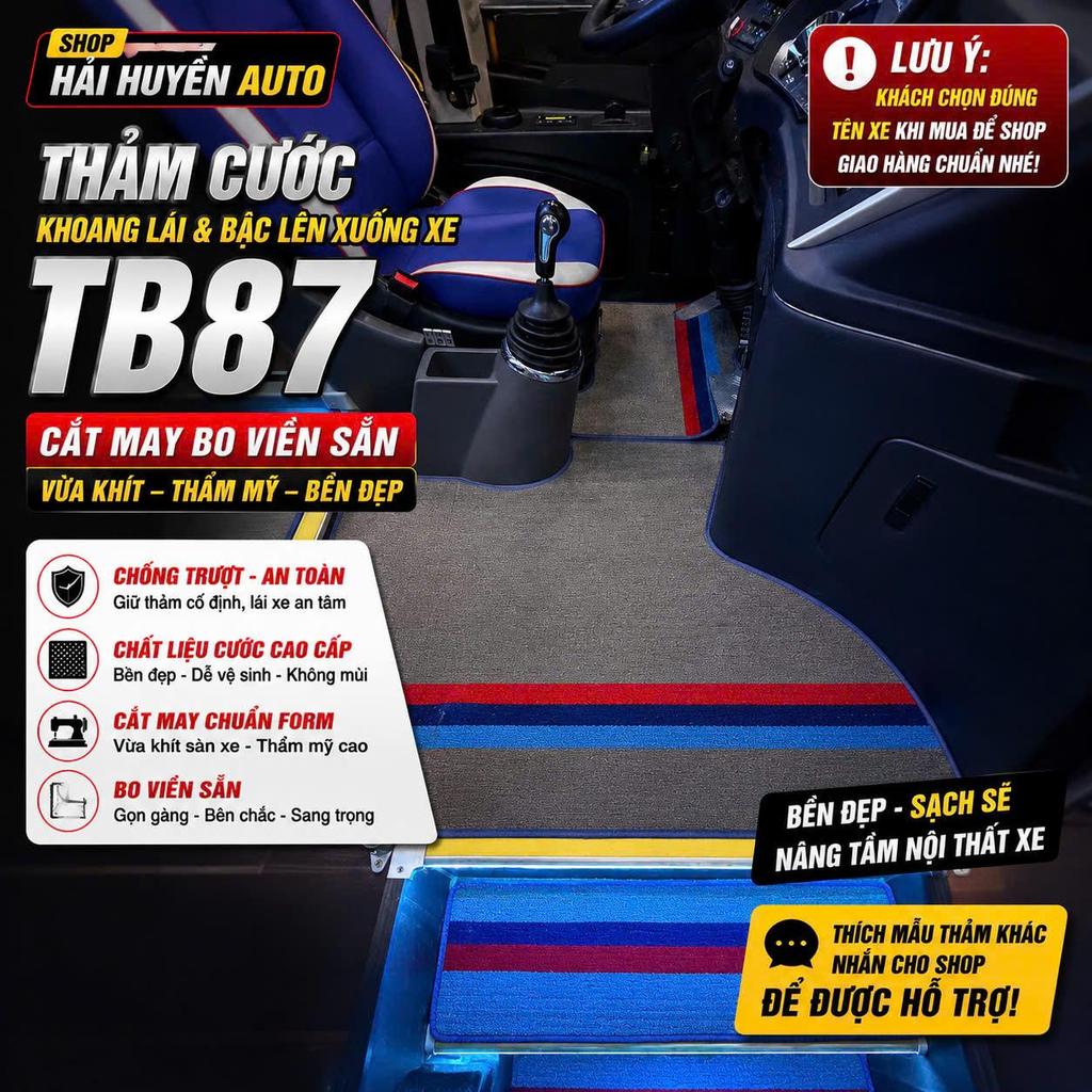 [TB87] Thảm cước lót sàn xe TB87 may sẵn bo viền theo form xe