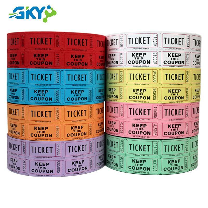 GKY 1000 Chiếc Nhiều Màu Sắc Rách Raffle Tiets Cuộn Đôi Nhập Học Tiet Game Tiet Cho Sự Kiện Lễ Hội Lớp Học Phần Thưởng GKY