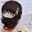 AqToCna Nữ Cô Dâu Hoa Trắng Kim Cương Giả Ngọc Trai Kẹp Tóc Cưới Phụ Kiện Tóc AqToCna