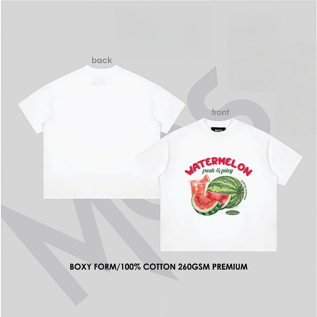 （Giao hàng 24h）Angela "BST FRESH & JUICY" ÁO THUN BOXY TRÁI CÂY MÙA HÈ - ÁO THUN BOXY ĐI BIỂN - COTTON 100% 220GSM