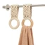 Giá treo khăn Macrame WANYEDI, Móc treo khăn tay bằng dây Cotton phong cách Boho, Vòng gỗ treo tường treo tay Giá treo khăn treo tường phòng tắm