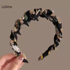 LUImo Hàn Quốc Hợp Thời Trang Kim Cương Giả Tóc Vòng Tính Khí Ngọt Giặt Cho Bé Gái Thời Trang Đa Năng Phụ Kiện Tóc SBS
