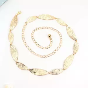 ECK Thời Trang Nữ Thắt Lưng Dây Xích Kim Loại Lá Thắt Lưng Dây Xích Có Váy Thắt Lưng Cho Nữ Sang Trọng Thắt Lưng Cho Bãi Biển Mùa Hè HOT