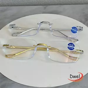 Kính mắt vuông DWEL, Kính đọc sách chống ánh sáng xanh bảo vệ mắt siêu nhẹ, Kính cường thị chặn màu xanh PC cổ điển Văn phòng