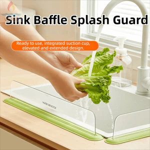 GILL Bồn Rửa vách ngăn Splash Guard, Đồ dùng nhà bếp Tấm vách ngăn nước bằng silicon, Chống dầu chất lượng cao với cốc hút Bể bơi Màn hình chống nước Sản phẩm gia dụng