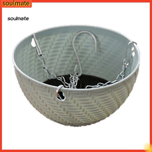 Linh hồn| Thiết kế móc treo cây miệng rộng Chậu trồng cây treo trong nhà có chỉ báo mức hồ chứa nước – Chậu trồng hoa miệng rộng cho ban công Văn phòng Sân vườn tại nhà