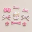 Set Charm Hello Kitty Kính Tròn Hồng Pastel Bộ Charm Nơ Ruy Băng, Love Barbie Và Hoa Dễ Thương Trang Trí Dép