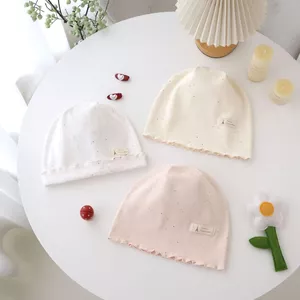 Mùa Xuân Thu Baotou Mũ Nữ Hai Lớp Ren Nhiều Màu Sắc Chấm Cotton Thoáng Khí Mũ Chui Đầu Thời Trang Thoải Mái Nightcap Confinement Cap OWOG