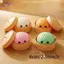HFTOY Ecpression Đồ chơi giảm căng thẳng Mô phỏng Bun hấp mềm có thể bóp được Mặt cười dễ thương để sử dụng trang trí văn phòng ~