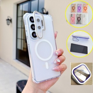 Ốp Điện Thoại Chống Sốc Từ Tính Cho Samsung Galaxy S26 S25 S24 Ultra Plus S25 FE A57 A56 A36 A26 A17 Ốp Lưng Có Chân Đế Phim Ống Kính