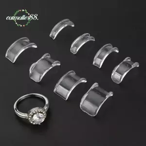 CATMALLER88 8 Cái / bộ Bộ Điều Chỉnh Kích Thước Vòng, Giá Đỡ Nhẫn Vô Hình Silicon Chống Mất, Nhẫn Rời Đa Năng Trong Suốt Giảm Thắt Lưng Cho Nhẫn Dụng Cụ Trang Sức