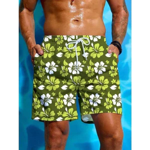 2026 Mới Họa Tiết Hoa 3D In Unisex Thời Trang Thoải Mái Đi Biển Quần Short Hoa