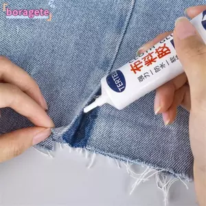 Keo sửa chữa quần áo BORAGETE, Keo may vải chống ăn mòn có độ nhớt cao, Công cụ sửa chữa không gây kích ứng khô nhanh trong suốt