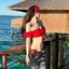 LACYESUK Bộ đồ bơi 3 món, Ruffle với kẹp tóc hoa Bộ đồ Bikini ba mảnh, Bộ đồ bơi chia đôi sành điệu Y2k Quần áo đi biển mùa hè Quần áo mùa xuân nóng bỏng