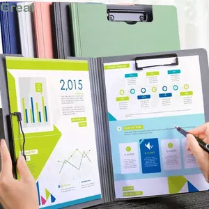 Clipboard TUYỆT VỜI, Mờ Với Kẹp Đôi Thư Mục Tệp A4, Thời Trang Đa Năng Sử Dụng Kép Memo Clip Ban Sáng Tạo Văn Phòng Phẩm