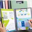 Clipboard TUYỆT VỜI, Mờ Với Kẹp Đôi Thư Mục Tệp A4, Thời Trang Đa Năng Sử Dụng Kép Memo Clip Ban Sáng Tạo Văn Phòng Phẩm