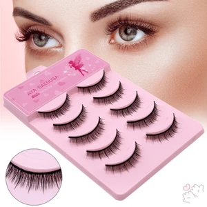 Lông Mi Giả 3D 5 Đôi - Lông Mi Wispy Dài Khối Lượng Dày Để Trang Điểm Sân Khấu Hàng Ngày