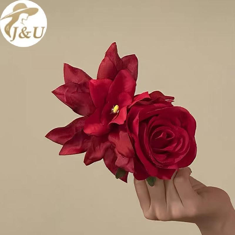 JU Red Lily Of The Valley Lily sels Kẹp Tóc Cánh Hoa Dubill Hairgrip Mô Phỏng Hoa Bé Gái Nữ Mũ Đội Đầu Phụ Kiện VN
