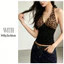 Milyfashion Da Báo In Khâu Nóng Khoan Dây Sling Slim-fit Ôm Hơn Nhìn Ngắn Top Phong Cách Mới Pure Desire SJUR