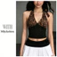 Milyfashion Da Báo In Khâu Nóng Khoan Dây Sling Slim-fit Ôm Hơn Nhìn Ngắn Top Phong Cách Mới Pure Desire SJUR