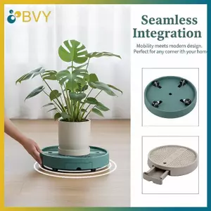 Giá đỡ chậu cây cán BVY 360 có khay nhỏ giọt có thể tháo rời cho ban công ngoài trời trong nhà.