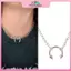 MYPANDA Retro Phong Cách Hip-hop Thép Titan Nelace Đảng Punk Đinh Tán Mặt Dây Chuyền Unisex Choker Gothic Y2K Trang Sức.