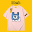 Bkmk dáng rộng hợp thời trang áo thun chó in quần áo nam phong cách nước ngoài thiết kế cảm giác cotton nguyên chất tay ngắn cỡ lớn mùa hè 0609