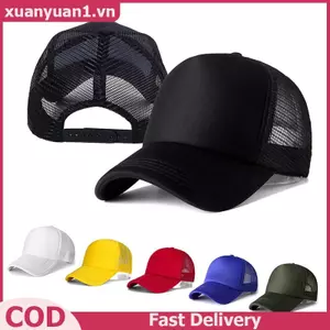 XUAN 1 Chiếc Mũ Unisex Thường Ngày Lưới Trơn Mũ Bóng Chày Có Thể Điều Chỉnh Mũ Snapba Dành Cho Nữ Hip Hop Truer Cap Dạo Phố Bố Nón VN
